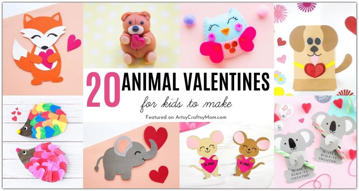 Nothing is cuter than some adorable DIY animal Valentines for Kids to make this Valentine's Day, and we have some easy ideas to try!
