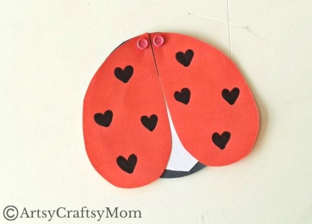 Cute and Easy DIY Ladybug Valentine Card