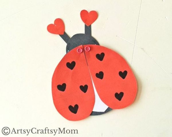 Cute and Easy DIY Ladybug Valentine Card