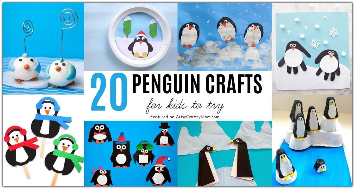 These Penguin Crafts for Kids are too adorable for words! Perfect for Penguin Awareness Day, World Penguin Day or studying about Antarctica.