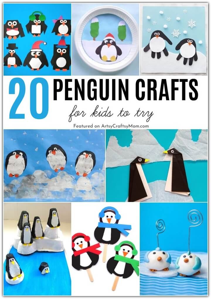 These Penguin Crafts for Kids are too adorable for words! Perfect for Penguin Awareness Day, World Penguin Day or studying about Antarctica.