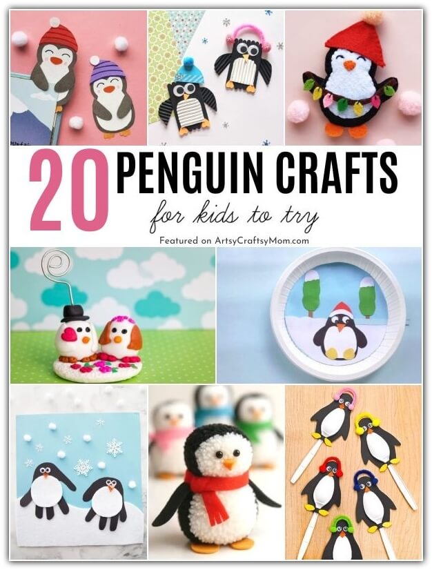 These Penguin Crafts for Kids are too adorable for words! Perfect for Penguin Awareness Day, World Penguin Day or studying about Antarctica.