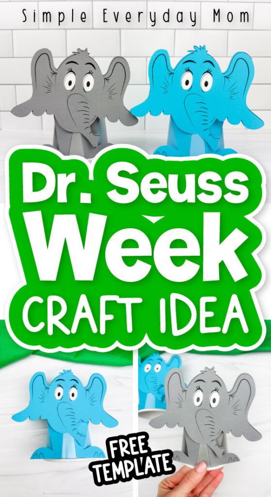Celebrate one of Dr. Seuss' most iconic characters with these Horton Hears a Who crafts for kids! Perfect for Dr. Seuss Day on 2nd March!
