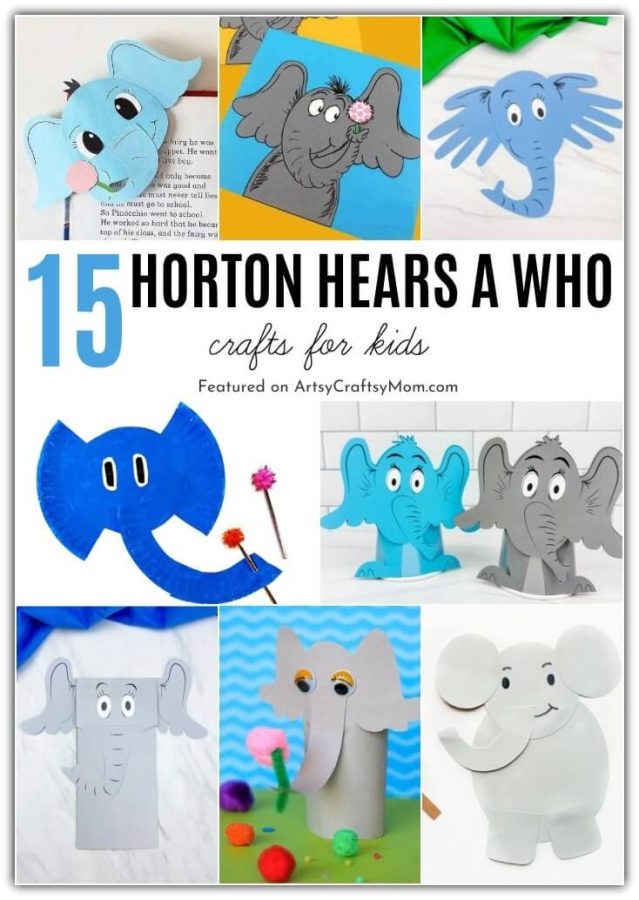 Celebrate one of Dr. Seuss' most iconic characters with these Horton Hears a Who crafts for kids! Perfect for Dr. Seuss Day on 2nd March!