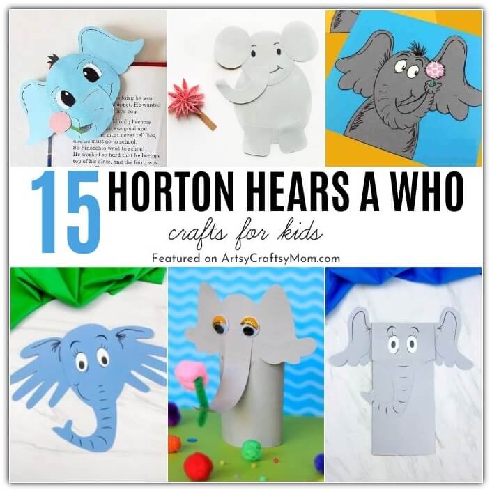 Celebrate one of Dr. Seuss' most iconic characters with these Horton Hears a Who crafts for kids! Perfect for Dr. Seuss Day on 2nd March!