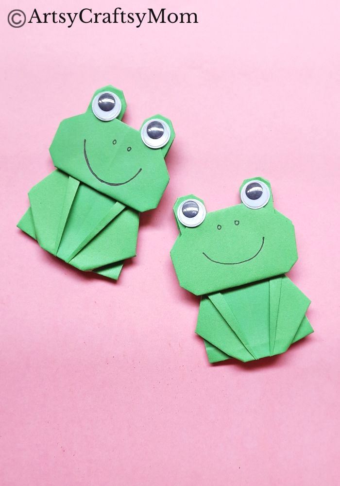 If you're just starting out with Origami, you may enjoy this classic project - an Origami frog craft! So get some green craft paper and let's fold!