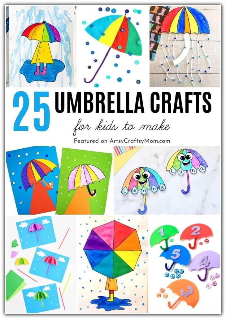 It may not be raining, but that doesn't stop us from making these unusual umbrella crafts for kids! From umbrellas that open and close to umbrellas that can be eaten - we've got it all!