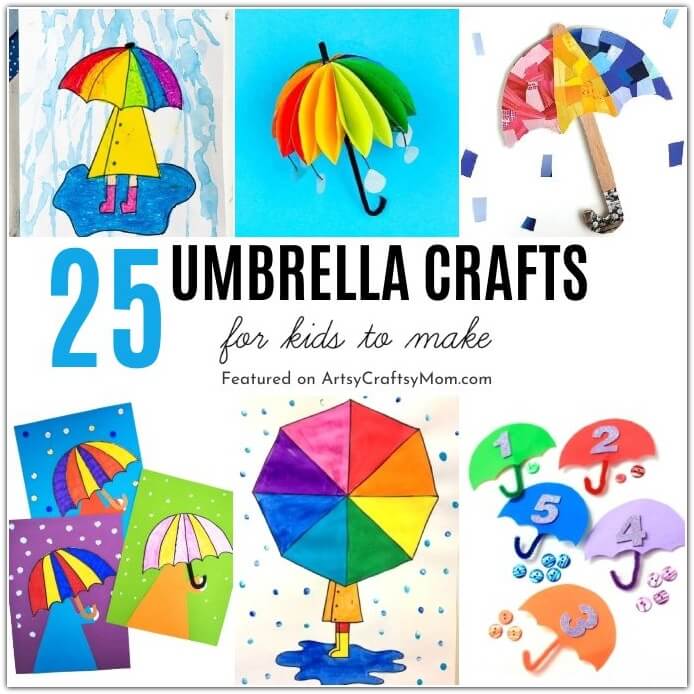 It may not be raining, but that doesn't stop us from making these unusual umbrella crafts for kids! From umbrellas that open and close to umbrellas that can be eaten - we've got it all!