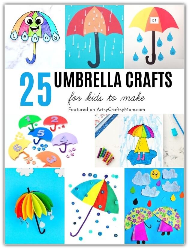 It may not be raining, but that doesn't stop us from making these unusual umbrella crafts for kids! From umbrellas that open and close to umbrellas that can be eaten - we've got it all!
