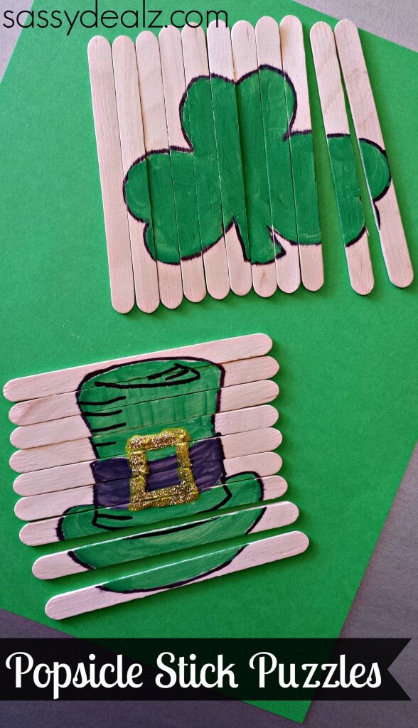 Gather all the craft sticks you have, because we've got lots of fun St Patrick's Day Stick Crafts to make! Includes leprechauns, shamrocks & more!