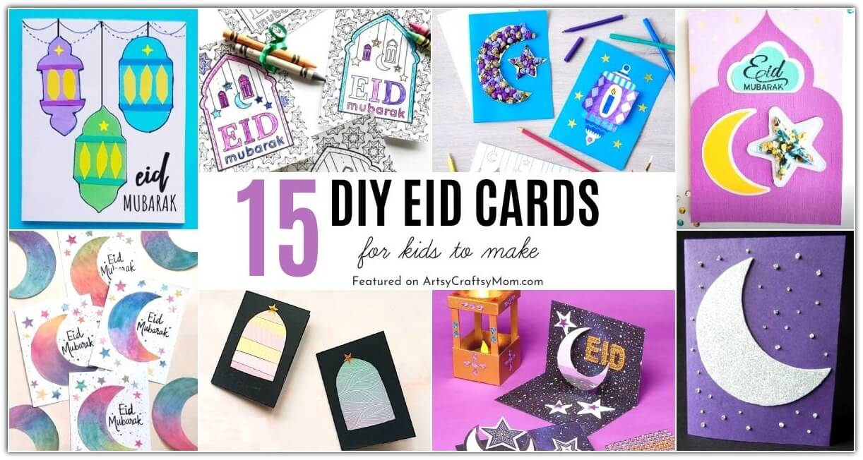Let your loved ones know you're thinking of them this festive season by trying out these DIY Eid Cards for Kids to Make! Perfect for kids of all ages!