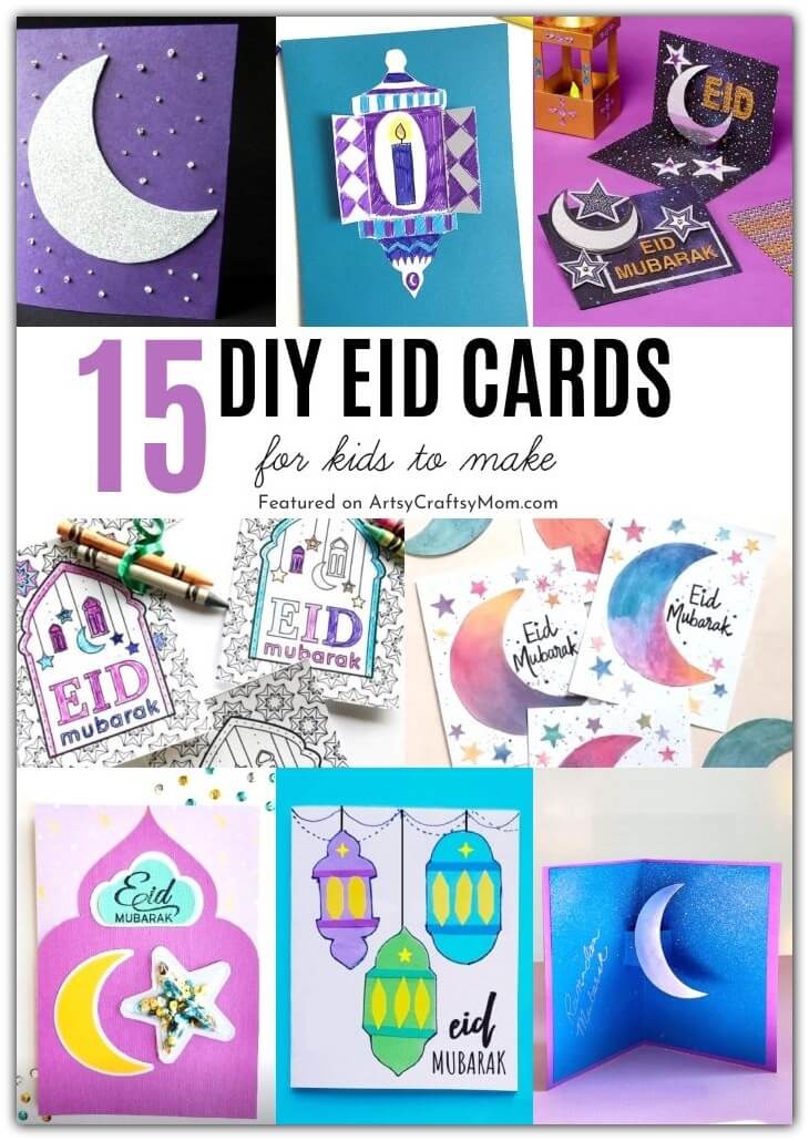Let your loved ones know you're thinking of them this festive season by trying out these DIY Eid Cards for Kids to Make! Perfect for kids of all ages!