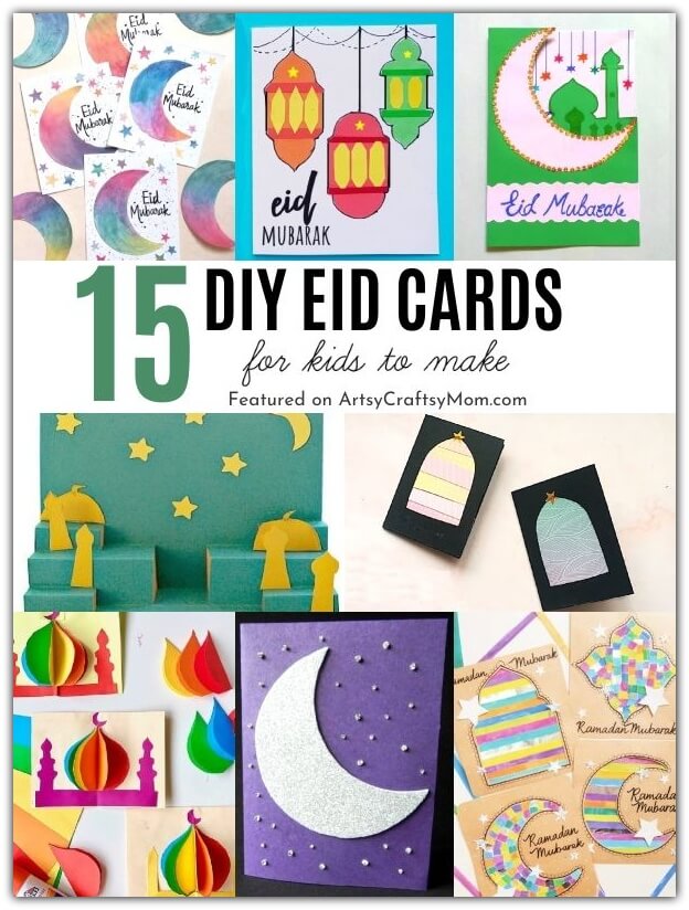 Let your loved ones know you're thinking of them this festive season by trying out these DIY Eid Cards for Kids to Make! Perfect for kids of all ages!