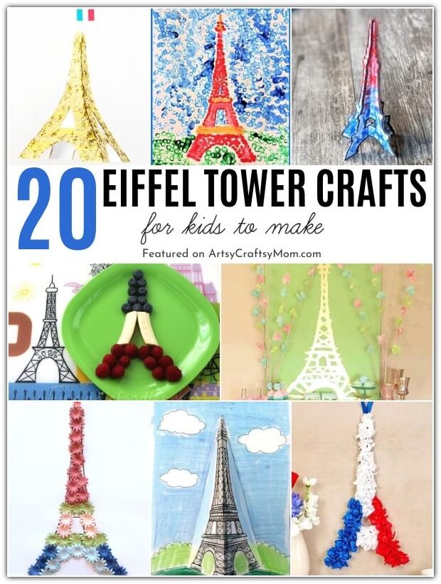 Celebrate one of the most iconic monuments in the world with these 10 Enchanting Eiffel Tower Crafts for Kids! Perfect for Eiffel Tower Day on 31st March!