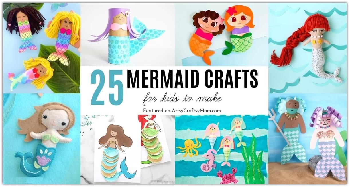 Love mermaids? Then these mesmerizing mermaid crafts for kids are just what you need? Take an underwater adventure with these fun projects!