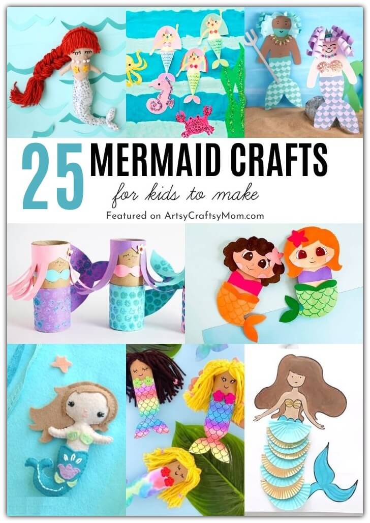 Love mermaids? Then these mesmerizing mermaid crafts for kids are just what you need? Take an underwater adventure with these fun projects!