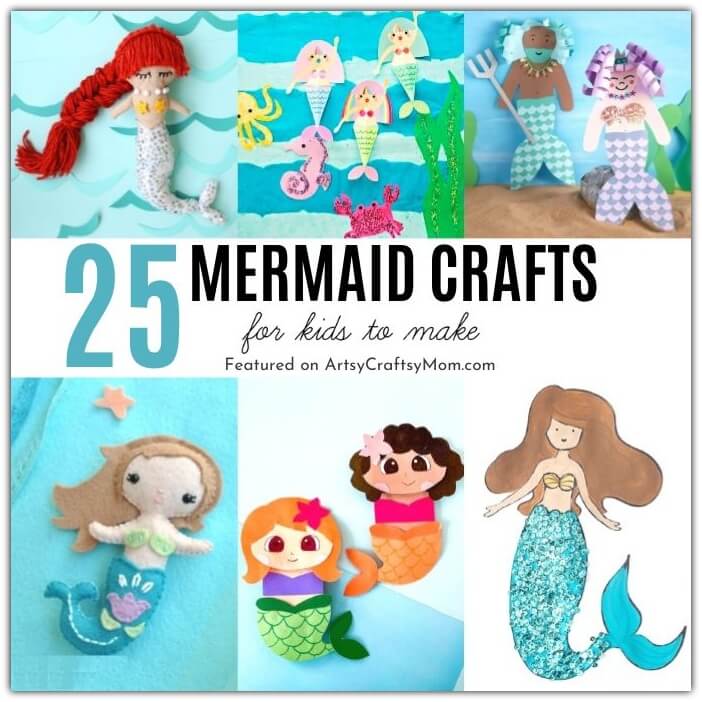 Love mermaids? Then these mesmerizing mermaid crafts for kids are just what you need? Take an underwater adventure with these fun projects!