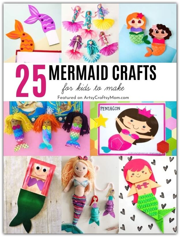 Love mermaids? Then these mesmerizing mermaid crafts for kids are just what you need? Take an underwater adventure with these fun projects!