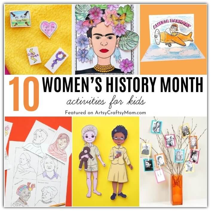 10 Wonderful Women's History Month Activities for Kids 12 We're all set to celebrate some amazing women with these Women's History Month Activities for Kids! Wonderful inspiration for boys and girls!