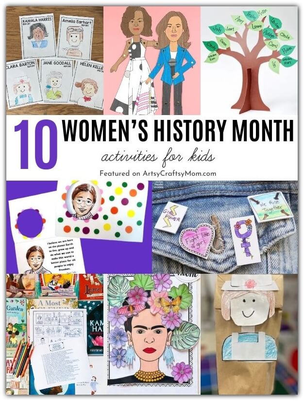 10 Wonderful Women's History Month Activities for Kids 13 We're all set to celebrate some amazing women with these Women's History Month Activities for Kids! Wonderful inspiration for boys and girls!