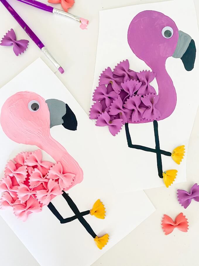 Love flamingos? Then you'll love these fancy Flamingo Crafts for Kids! Enjoy the explosion of pink with flamingos made from paper, felt, pom poms and more!