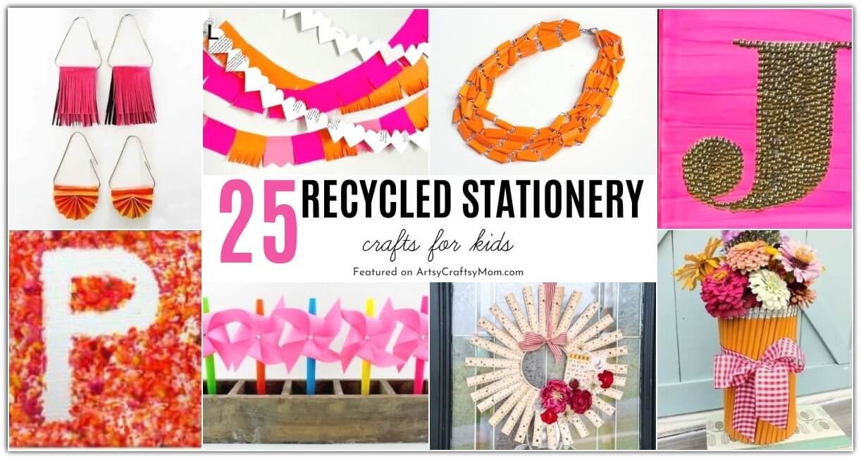 Got old stationery? Repurpose them into these Cute Crafts to Make with Stationery Supplies! Perfect as back-to-school gifts for friends or for teachers.