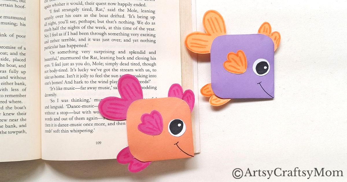 Never stop your reading journey; this adorable fish corner bookmark encourages you to keep on swimming! Easy paper craft ideal for beginners!