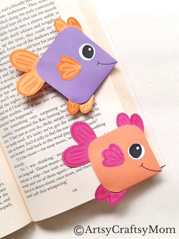 Never stop your reading journey; this adorable fish corner bookmark encourages you to keep on swimming! Easy paper craft ideal for beginners!