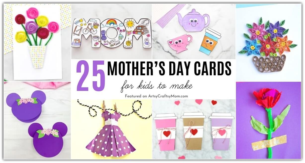 Nothing can beat these adorable Handmade Mother's Day Cards to bring a big smile to Mom's face! Easy ideas for kids of all ages to try and make!