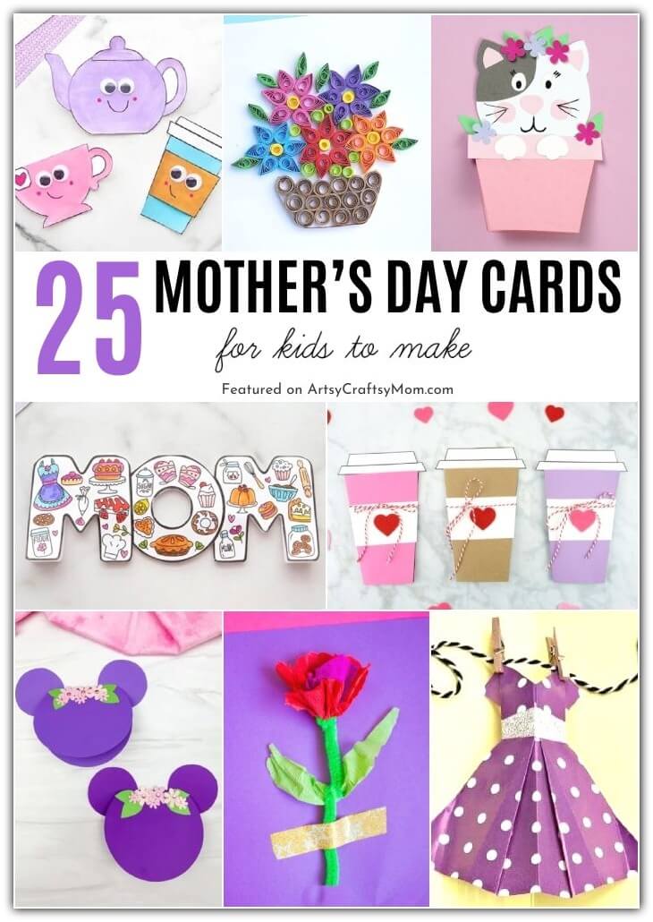 Nothing can beat these adorable Handmade Mother's Day Cards to bring a big smile to Mom's face! Easy ideas for kids of all ages to try and make!