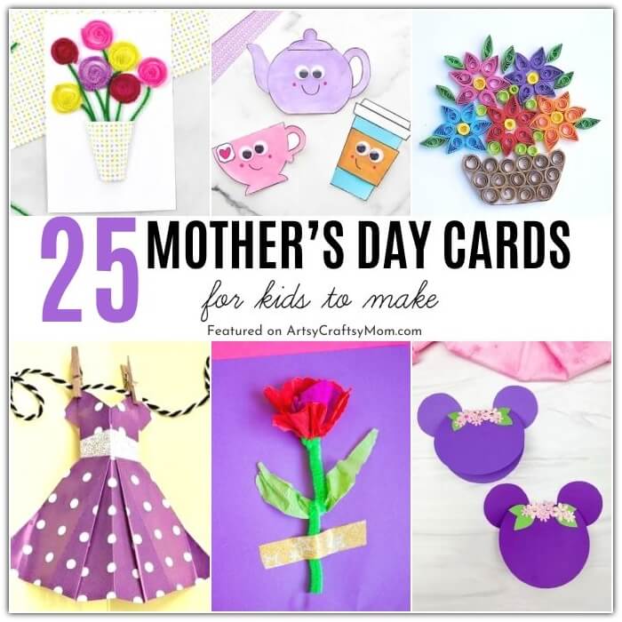 Nothing can beat these adorable Handmade Mother's Day Cards to bring a big smile to Mom's face! Easy ideas for kids of all ages to try and make!