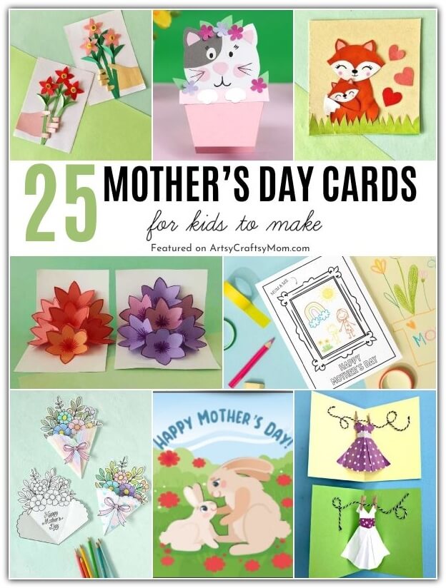 Nothing can beat these adorable Handmade Mother's Day Cards to bring a big smile to Mom's face! Easy ideas for kids of all ages to try and make!