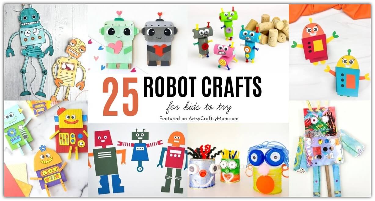 You can make a robot out of pretty much anything, as these Robot Crafts for Kids prove! Get out those craft supplies, search the trash can & let's go!