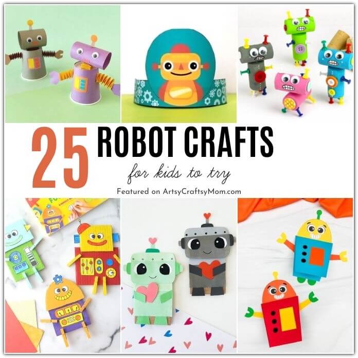 You can make a robot out of pretty much anything, as these Robot Crafts for Kids prove! Get out those craft supplies, search the trash can & let's go!