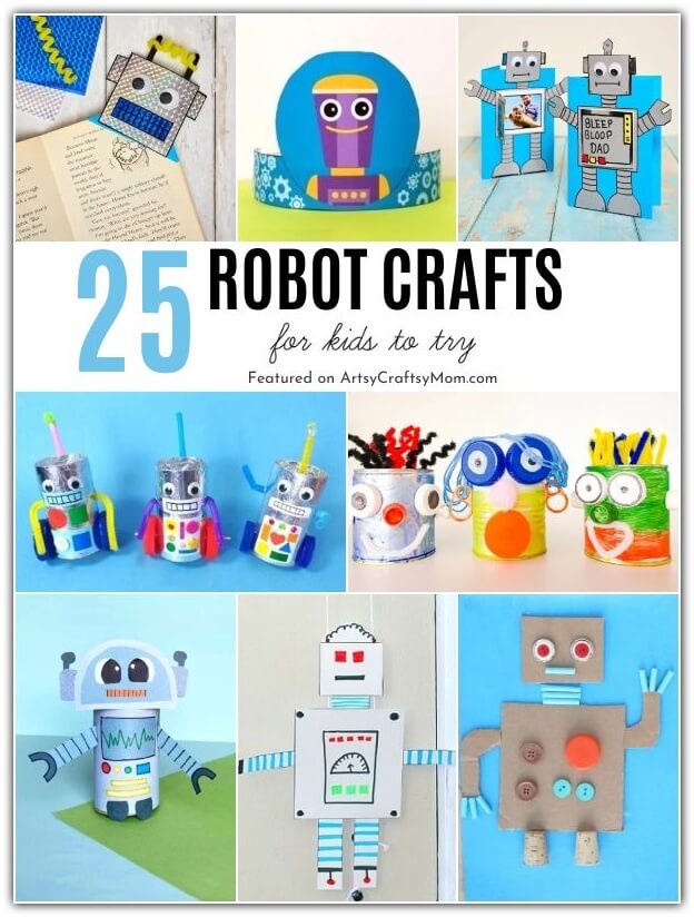 You can make a robot out of pretty much anything, as these Robot Crafts for Kids prove! Get out those craft supplies, search the trash can & let's go!