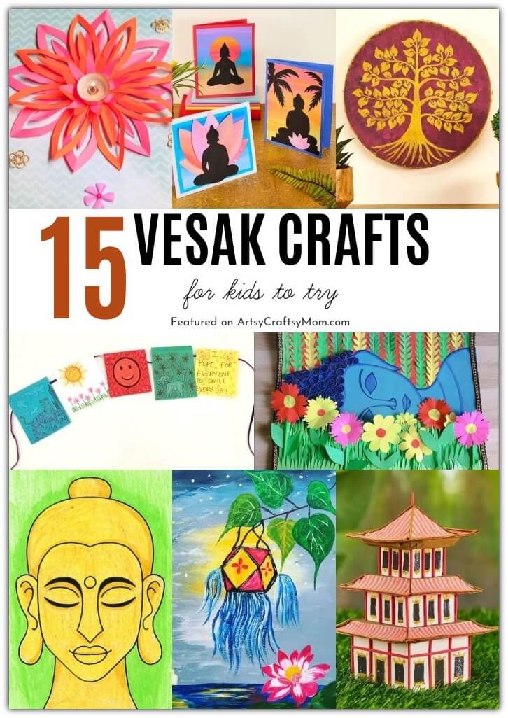 Learn all about the Buddhist festival Vesak with the help of these Vesak crafts for kids! Find out the significance of lotuses, mandalas & more!
