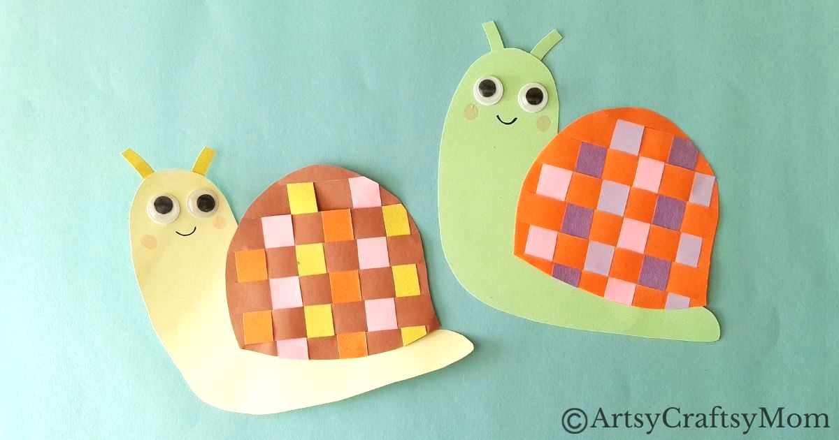 Here's a fun Woven Paper Snail Craft for Kids to help us learn more about the amazing features of the snail shell, while improving motor skills!