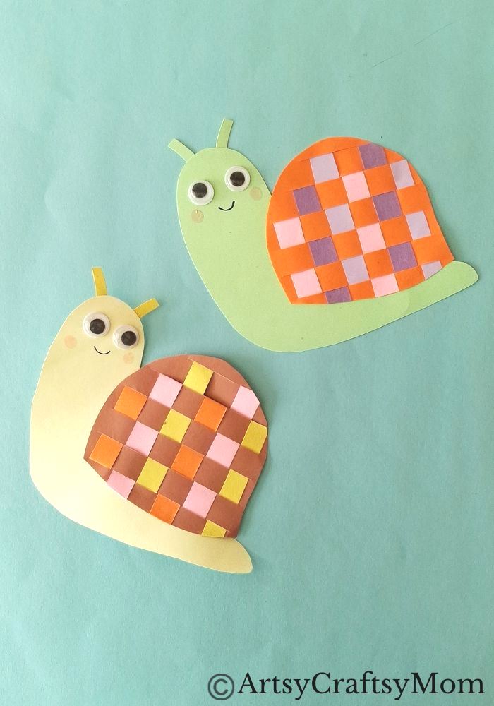 Here's a fun Woven Paper Snail Craft for Kids to help us learn more about the amazing features of the snail shell, while improving motor skills!