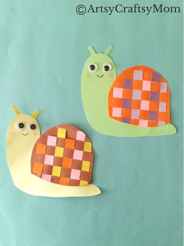 Here's a fun Woven Paper Snail Craft for Kids to help us learn more about the amazing features of the snail shell, while improving motor skills!