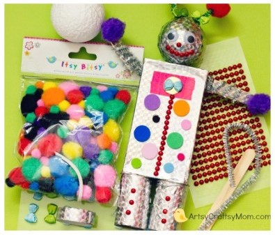 Did you know that robots can be cute? Well, our dotty robot craft certainly is! It's also incredibly easy to make, with regular craft supplies.