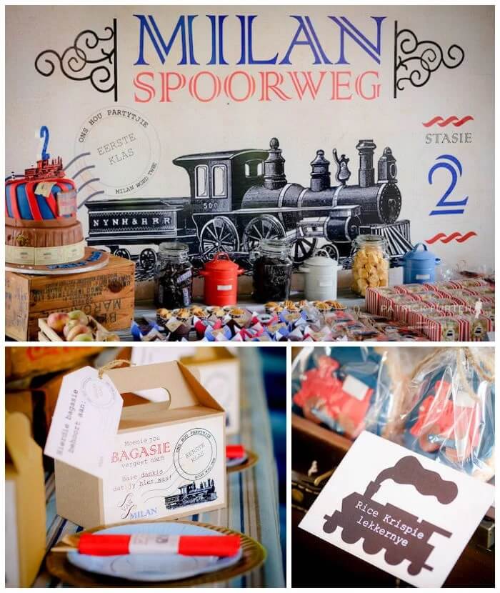 Kids love trains, making it a great party theme! Here are some awesome DIY train party ideas featuring decor, food, cakes, games and more!
