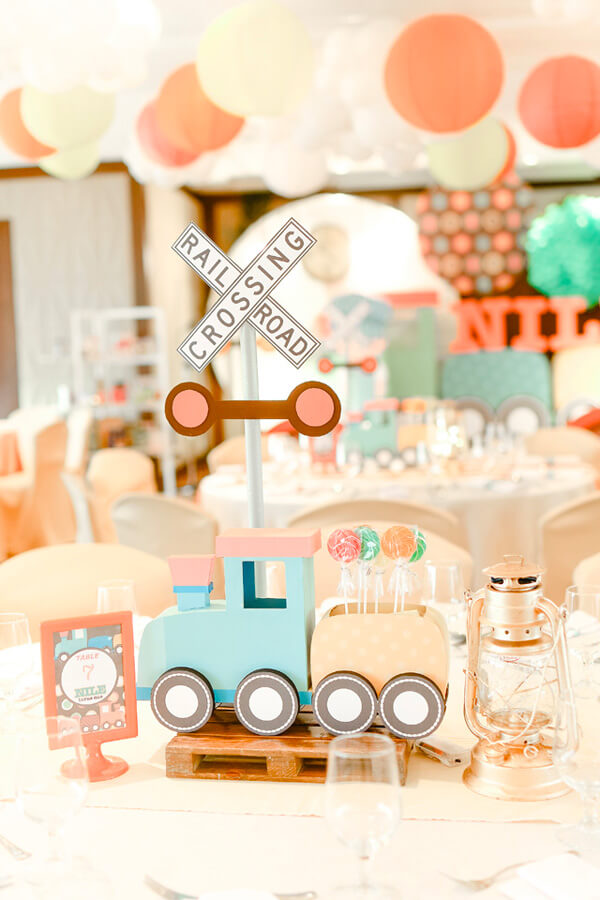 Kids love trains, making it a great party theme! Here are some awesome DIY train party ideas featuring decor, food, cakes, games and more!