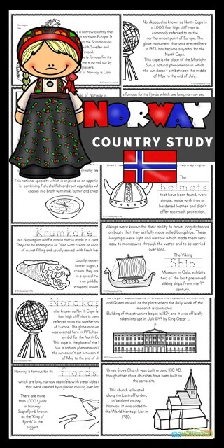 Celebrate Norway's National Day with some interesting Norway Crafts for Kids! Learn about Vikings, fjords, rosemåling and much more!