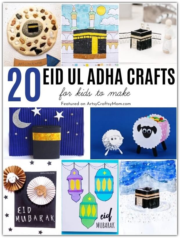 Learn all about Hajj and the Feast of the Sacrifice with these exciting Eid ul Adha Crafts and Activities for Kids! There's something for every age!