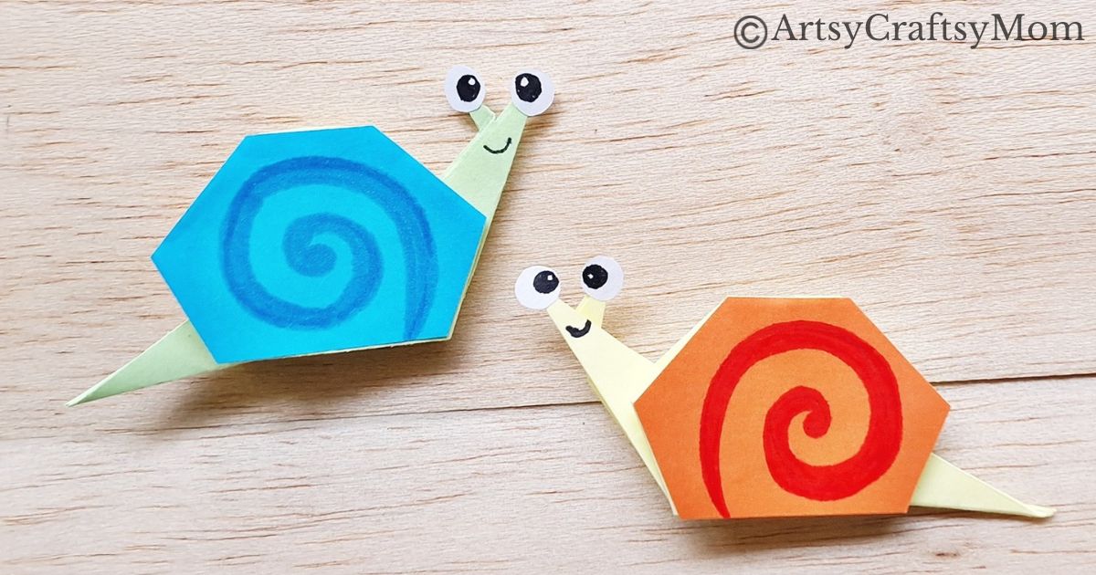 Did you know that you can make a snail simply by folding paper? Here's a fun Origami snail craft that proves you can, with step-by-step pictures!