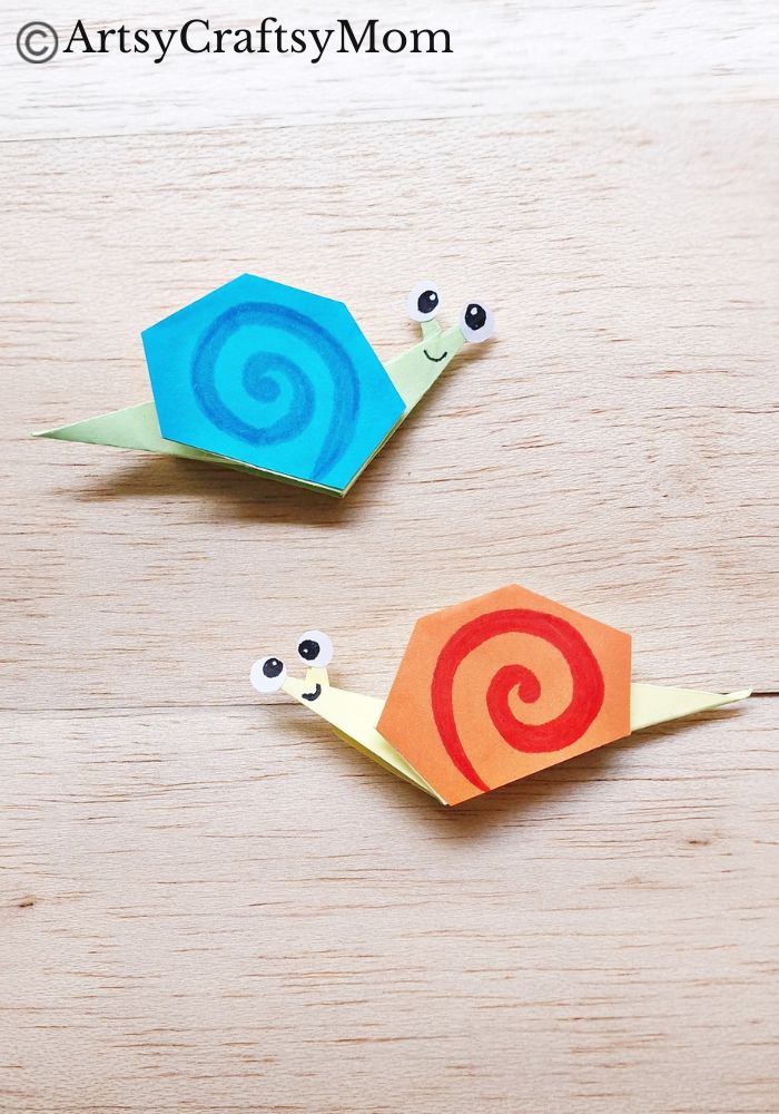 Did you know that you can make a snail simply by folding paper? Here's a fun Origami snail craft that proves you can, with step-by-step pictures!