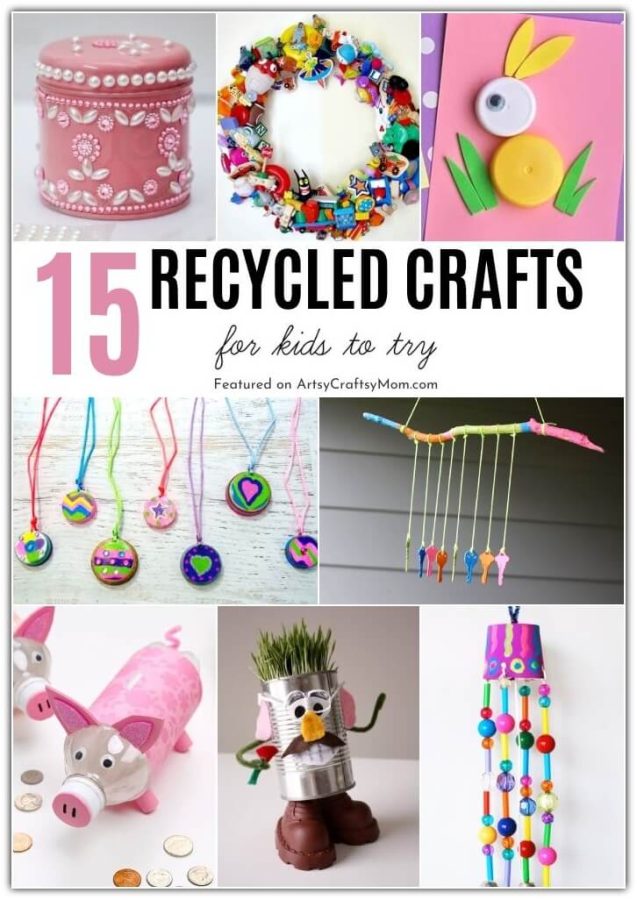 Not everything needs to end up in landfills! Here are some Recycled Crafts for World Environment Day that uses things you already have!