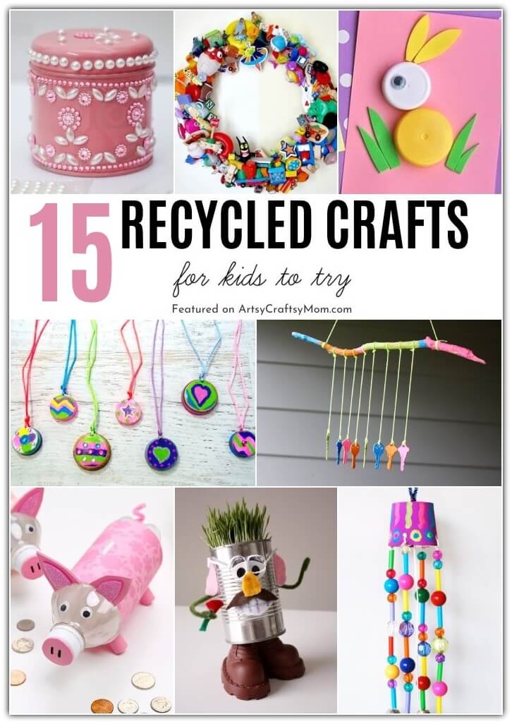 Not everything needs to end up in landfills! Here are some Recycled Crafts for World Environment Day that uses things you already have!