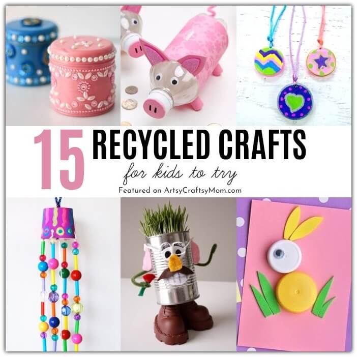 Not everything needs to end up in landfills! Here are some Recycled Crafts for World Environment Day that uses things you already have!