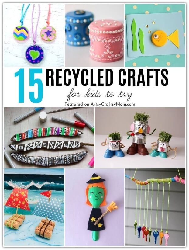 Not everything needs to end up in landfills! Here are some Recycled Crafts for World Environment Day that uses things you already have!